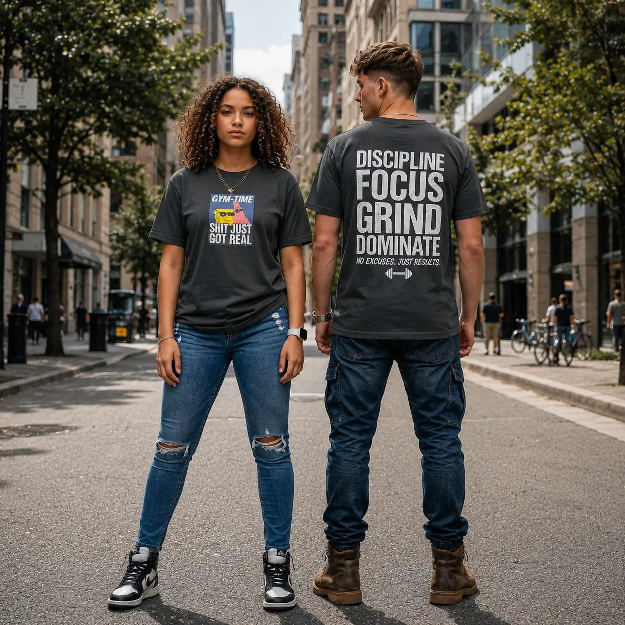 Gym Time Discipline Grind Graphic T-Shirt