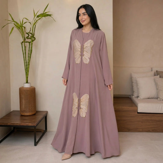 Butterfly Bloom Handwork Abaya