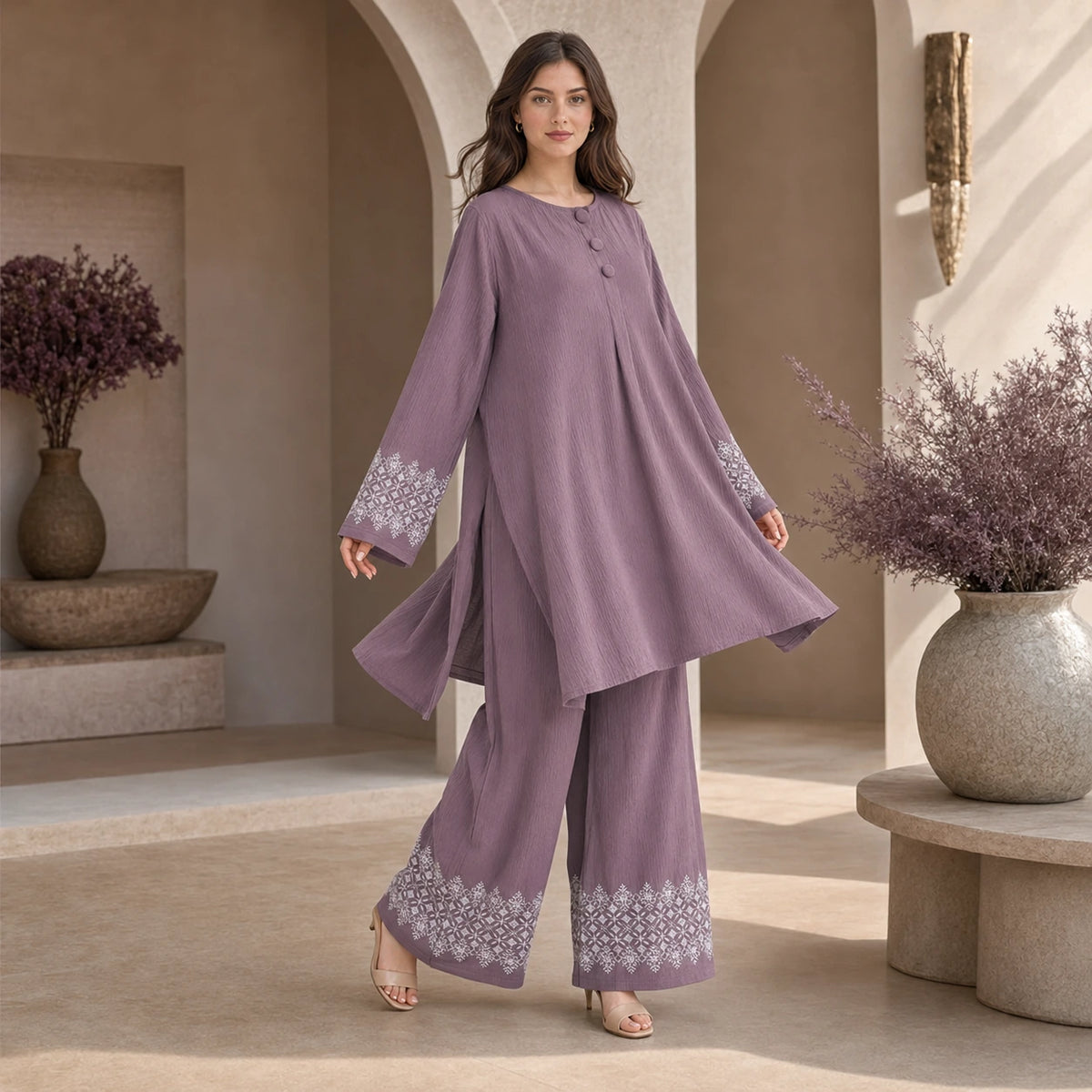 Amethyst Embroidered Co-Ord Set