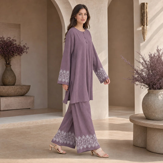 Amethyst Embroidered Co-Ord Set