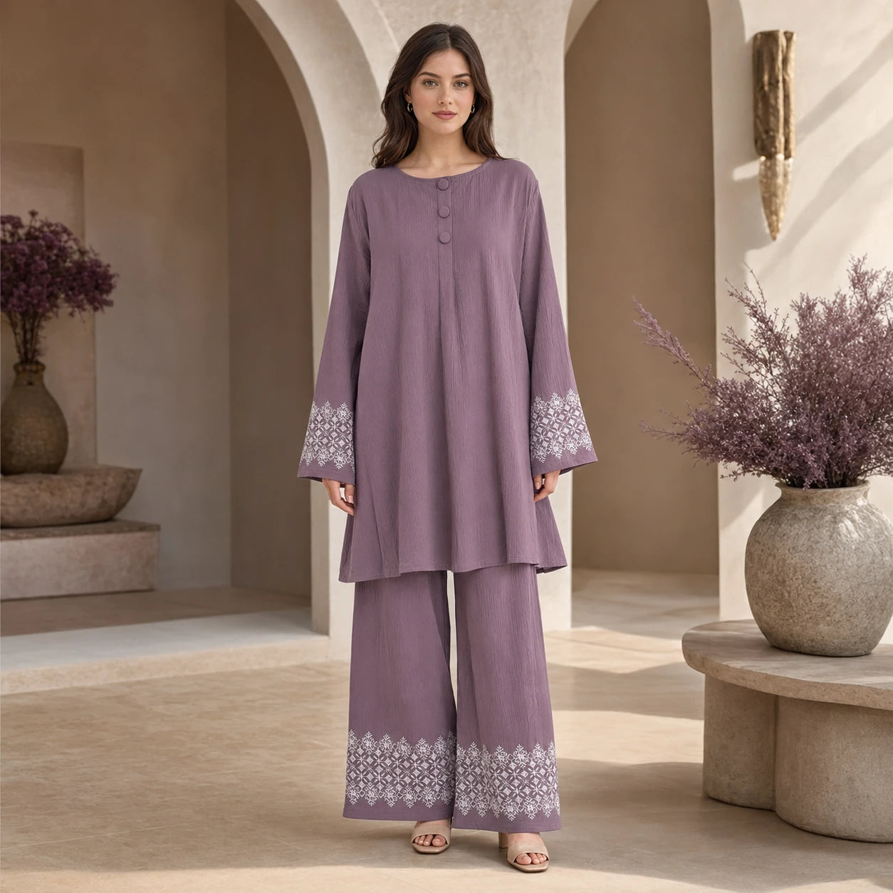 Amethyst Embroidered Co-Ord Set