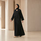 Noir Organza Blossom Abaya