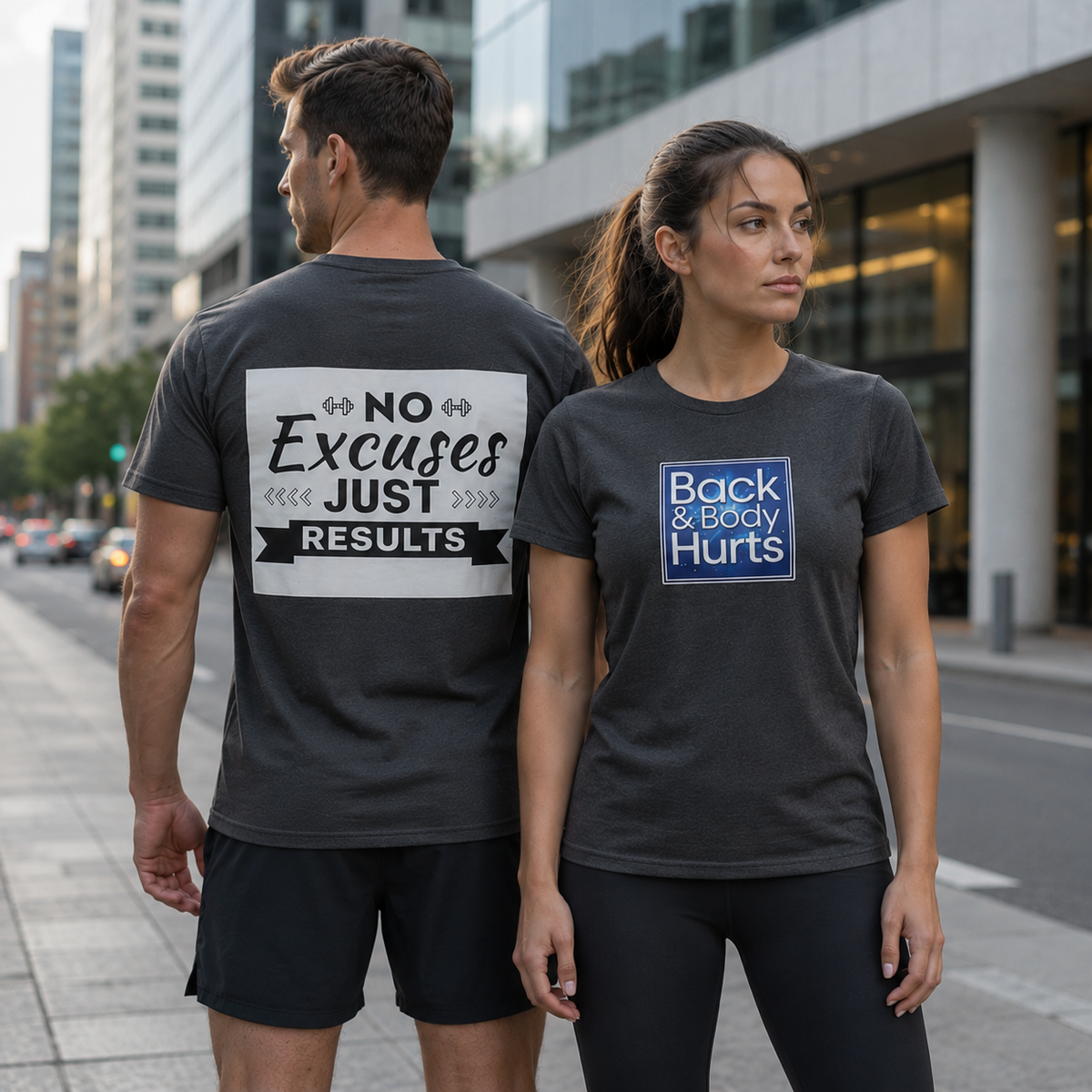 Back and Body Hurts No Excuses Graphic T-Shirt
