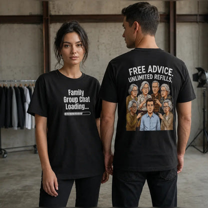 Family Group Chat Loading Graphic T-Shirt
