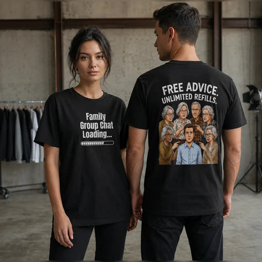 Family Group Chat Loading Graphic T-Shirt