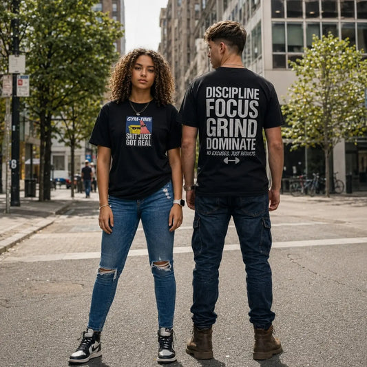 Gym Time Discipline Grind Graphic T-Shirt
