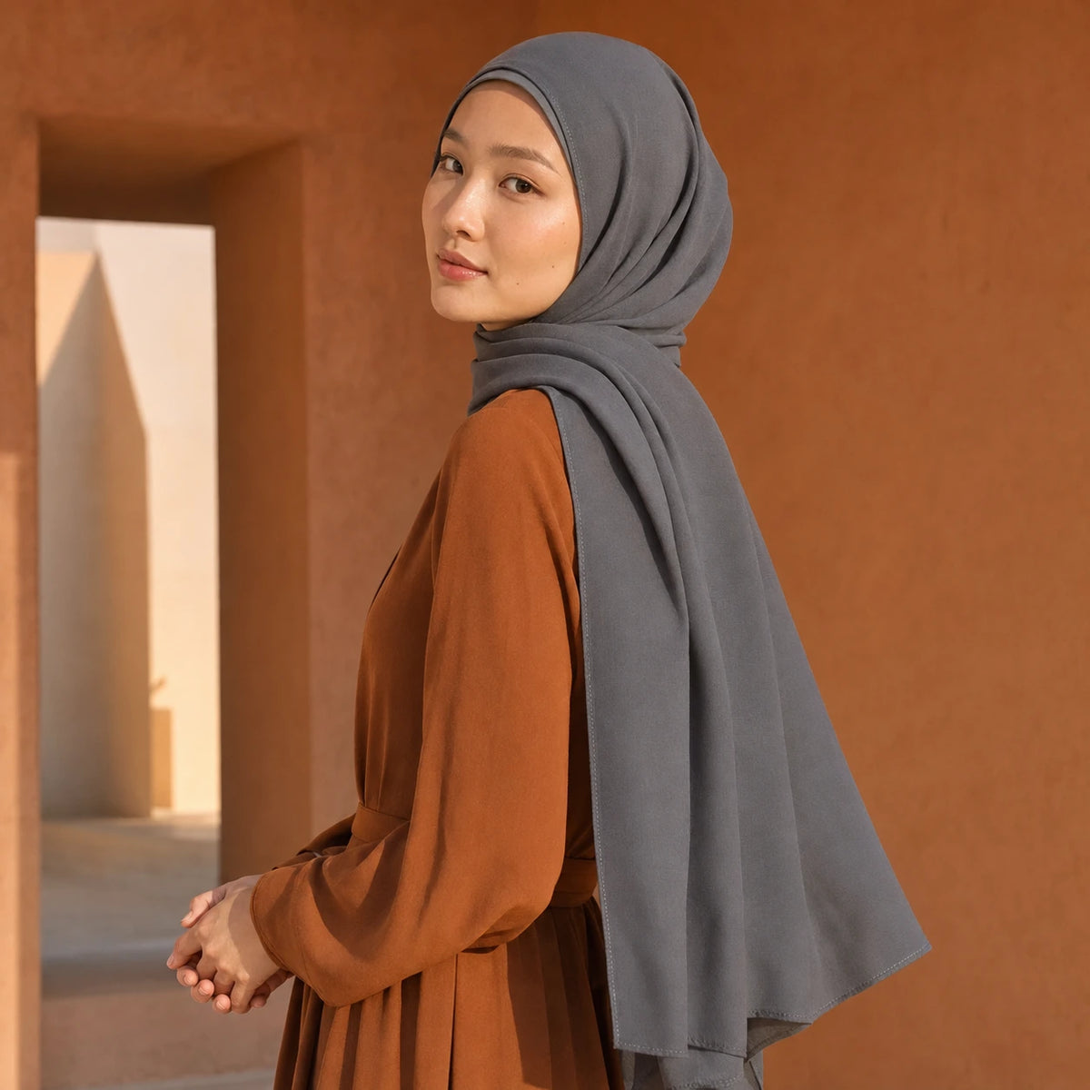 Safa Wool-Chiffon Hijab