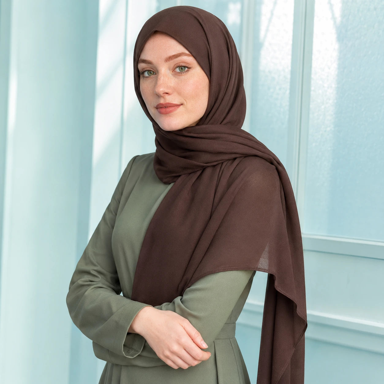 Safa Wool-Chiffon Hijab