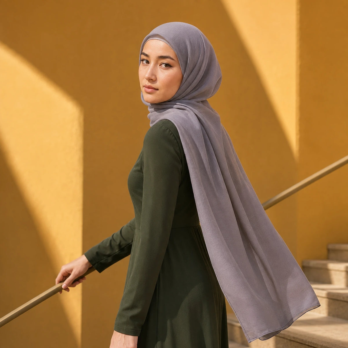 Safa Wool-Chiffon Hijab