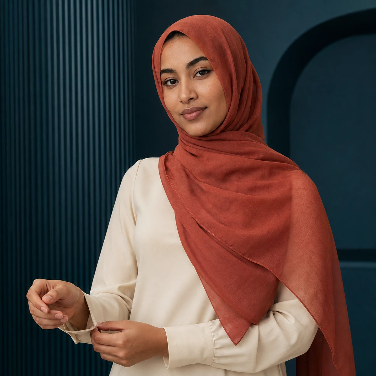 Safa Wool-Chiffon Hijab