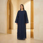 Azure Floral Sequin Layered Abaya