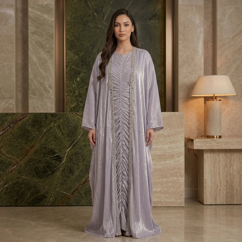 Lavande Shimmer Abaya