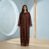 Rich Chocolate Lace Abaya