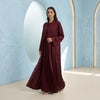 Royal Maroon Lace Abaya