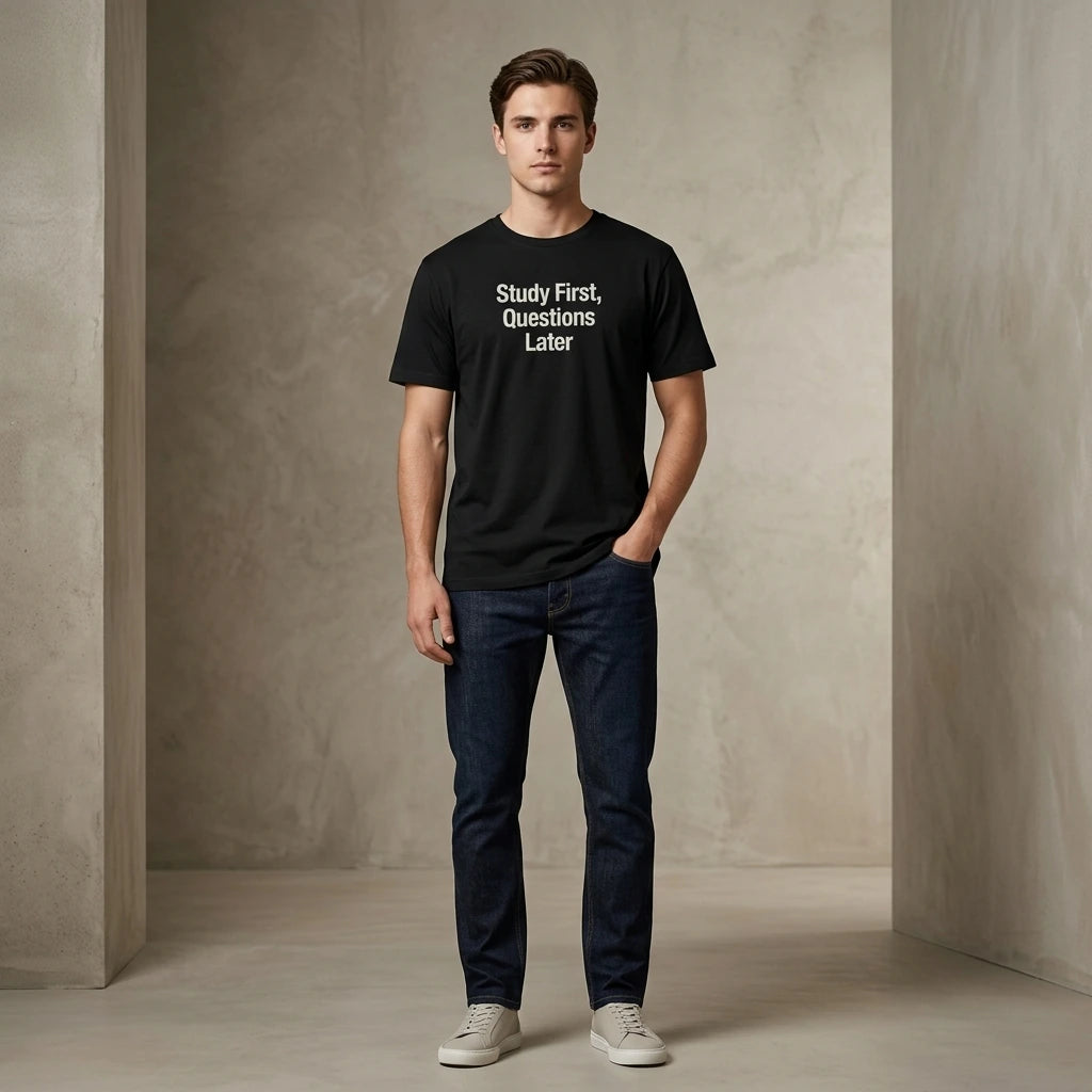 Study First, Questions Later Graphic T-Shirt