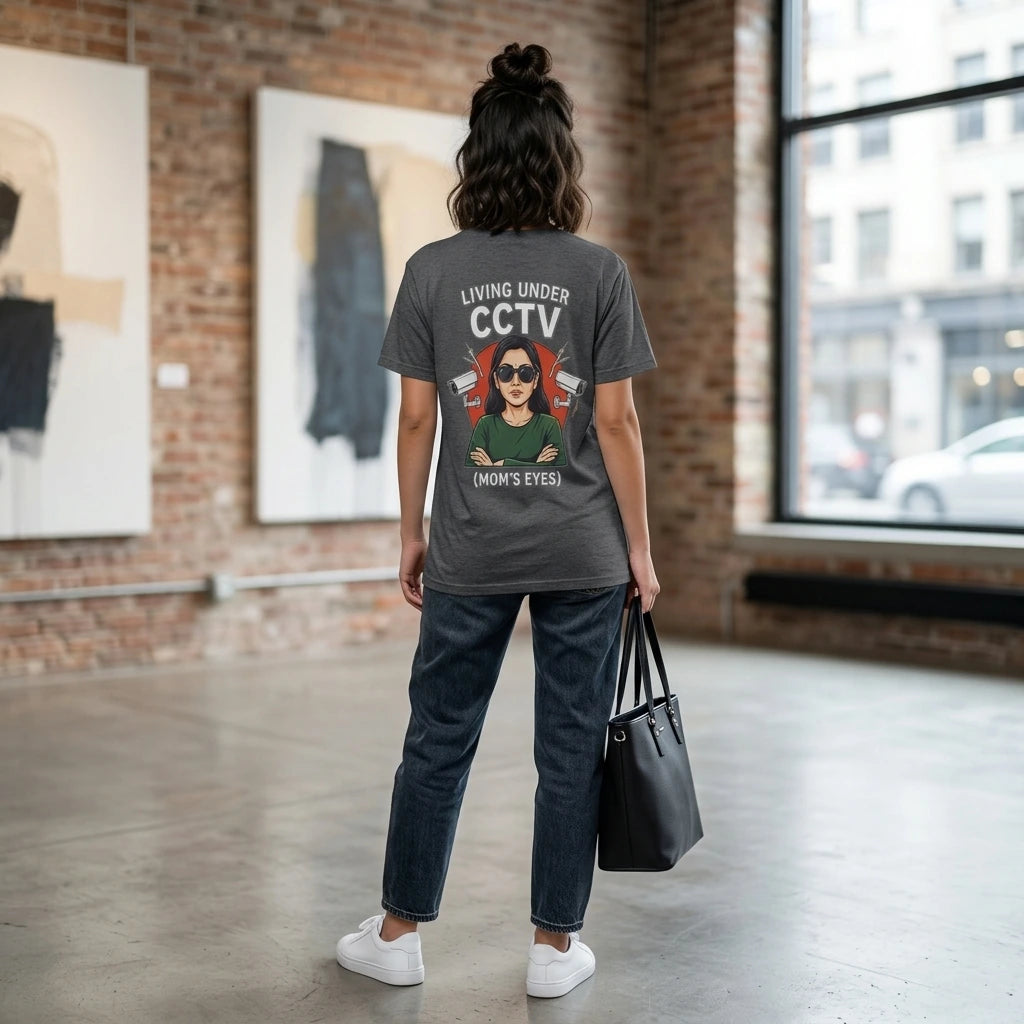 Mom Mode Activated CCTV Graphic T-Shirt