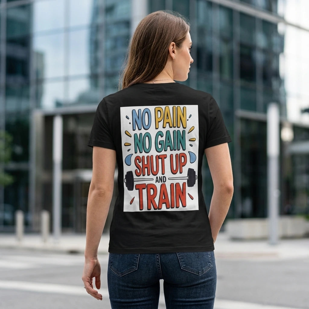 Workout Mode On No Pain No Gain Graphic T-Shirt