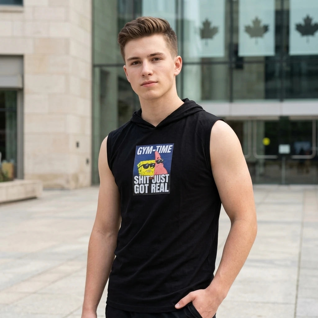 Gym Time Just Got Real Sleeveless Summer Hoodie
