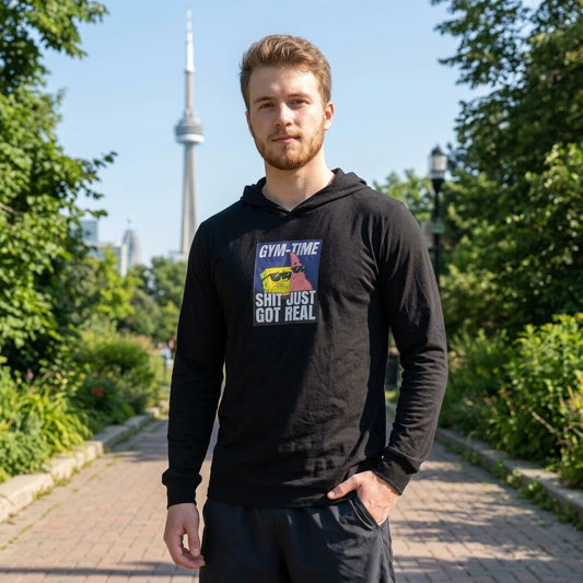 Gym Time - Shit Just Got Real Full-Sleeve Summer Hoodie