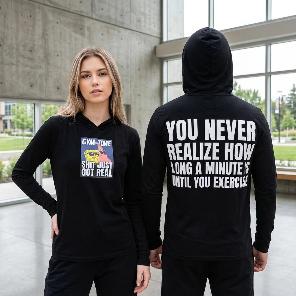 Gym Time - Shit Just Got Real Full-Sleeve Summer Hoodie
