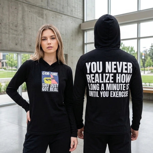 Gym Time - Shit Just Got Real Full-Sleeve Summer Hoodie