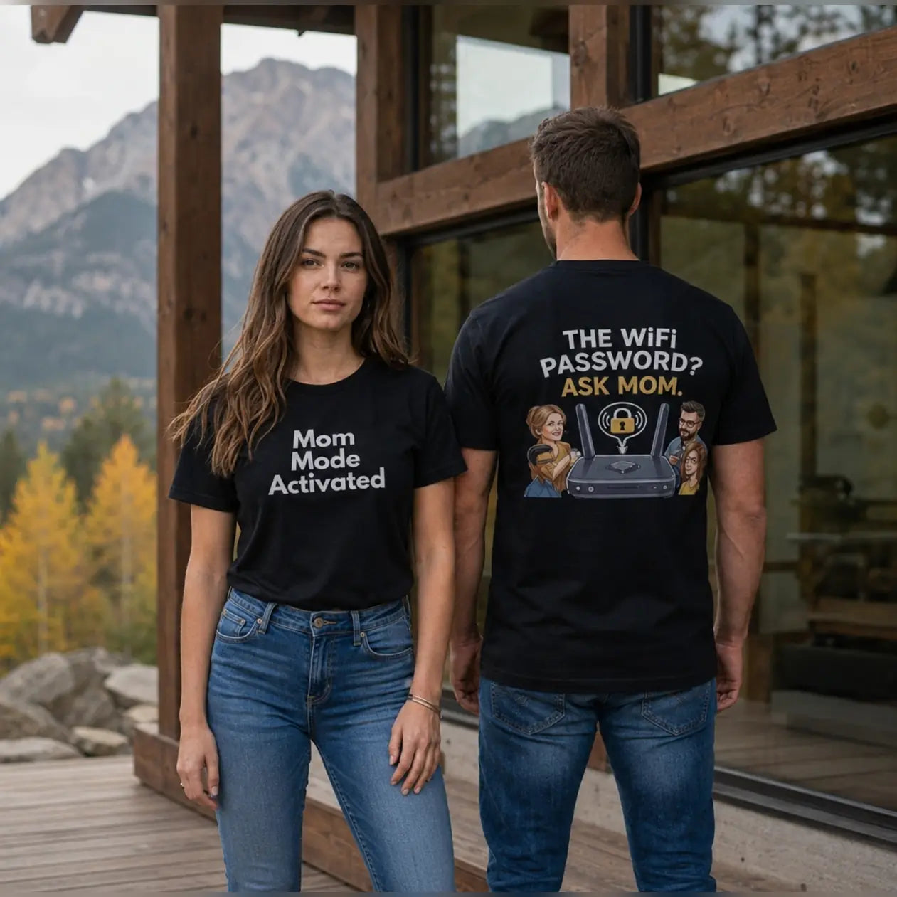 Mom Mode Activated WiFi Graphic T-Shirt