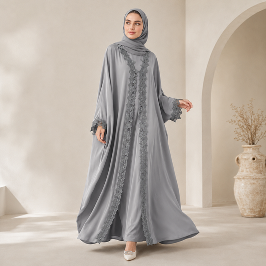 Noor Al-Layl - Light of the Night Lace Abaya