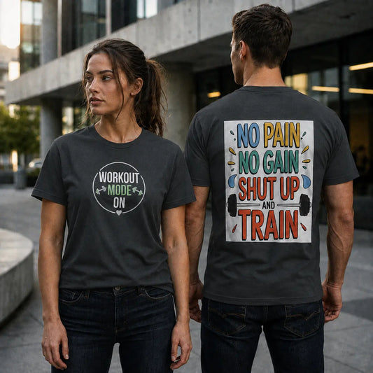Workout Mode On No Pain No Gain Graphic T-Shirt